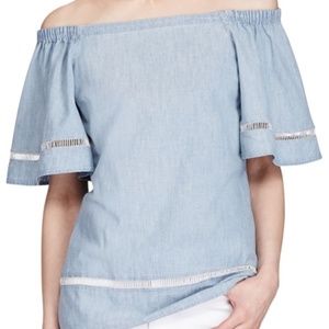Ralph Lauren Chambray Off the Shoulder Top